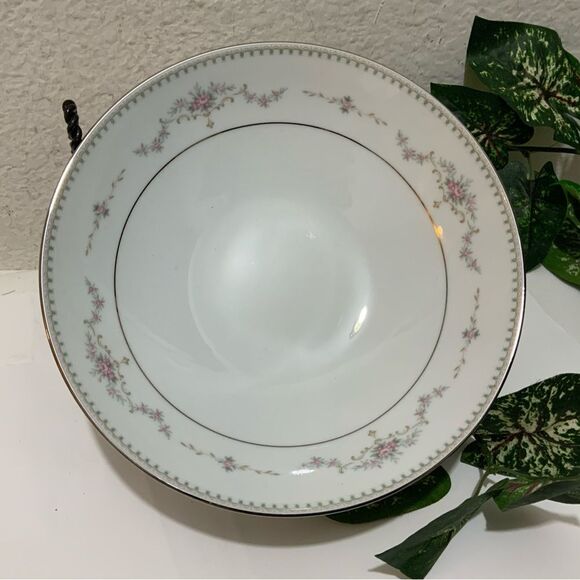 Vintage Noritake Fairmont (Platinum Trim) 6102 8.25” round Bowl A3 - Picture 1 of 6